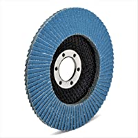 10 discos de abanico profesionales- color azul- diámetro 115 mm- grano 120- acero inoxidable- discos abrasivos
